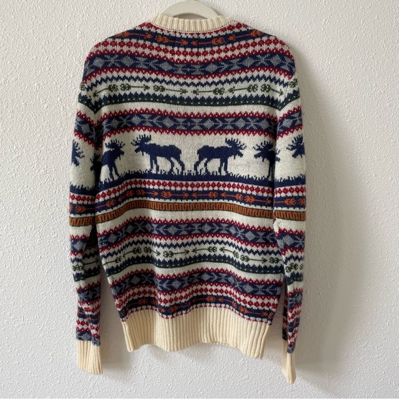 The Great Moose Sweater Cozy Cabin Size XS Outdoor Fair Isle Knit Preppy Animal - Picture 2 of 6